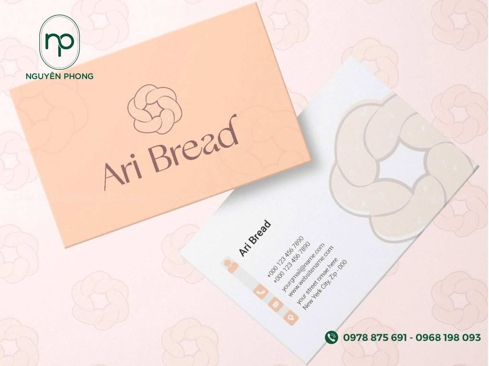 Mẫu card visit đẹp cho cửa hàng bánh mì